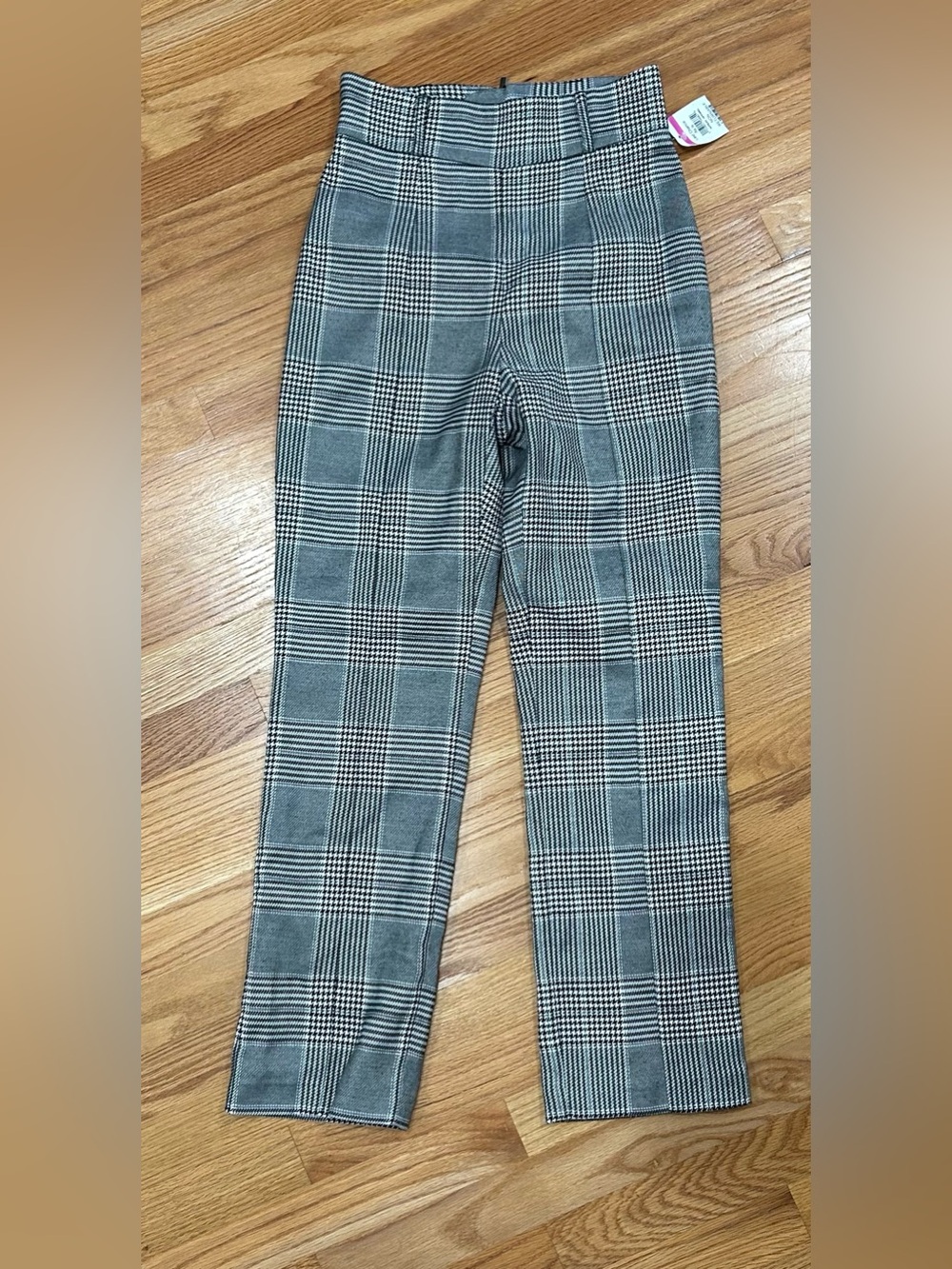 Bardot Gray Glen Plaid High-Waist Women's Pants